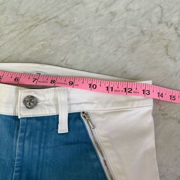 7 FOR ALL MANKIND Skinny Color Block Denim Jeans Women size 27 - Picture 5 of 9